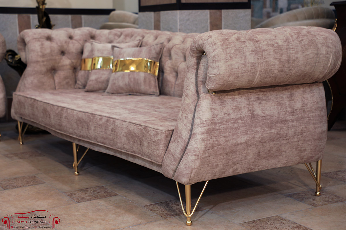 مبل چستر یونانی پایه استیل