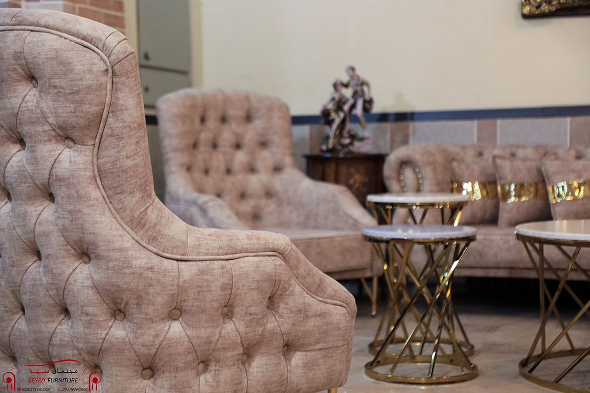 مبل چستر یونانی پایه استیل