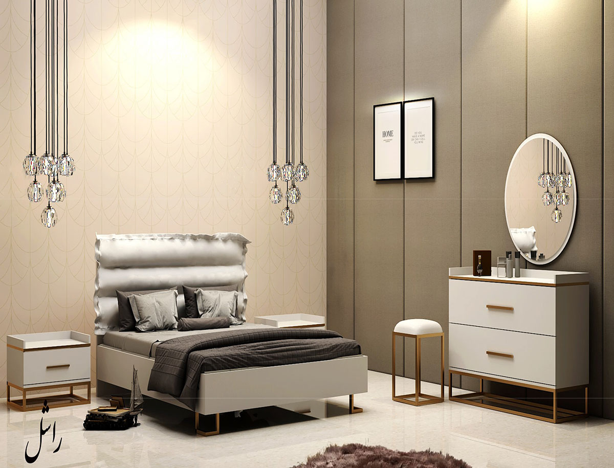 فروش قسطی سرویس خواب راشل از جنس MDF